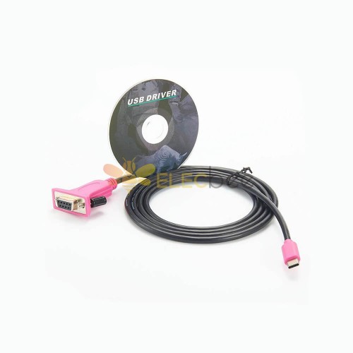 USB Type C To RS232 Serial DB9 Female Adapter Cable 1M