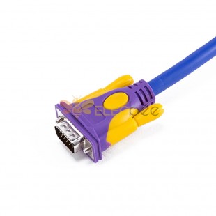 VGA D-Sub Connecteur Mâle à Mâle 15 Pin Câble droit