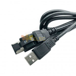41J6817 Cabo Conversor USB 12V Conector USB Alimentado por 8 Pinos 3 metros