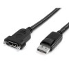 Displayport Cable Male to Female Screw Lock Adapter Cable 0.5m