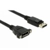 Displayport Cable Male to Female Screw Lock Adapter Cable 0.5m