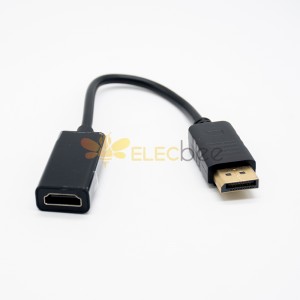 Câble Displayport Mâle à HDMI Câble de projecteur d'affichage féminin 0.25m