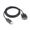 Displayport macho a DVI 24 +1 pin macho 1080p HD line tornillo de bloqueo adaptador de cable 0.5m