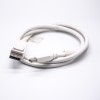 DisplayPort Straight Male to Mini DP Straight Male Overmolded Cable blanc 1M