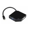 Mini Displayport Adaptateur Mini DP à DVI/HDMI/VGA 3-en-un adaptateur Cable0.5M