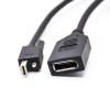 Mini Displayport to Displayport MDP Male with Screw lock to DP Female for Matrox 0.5MCable