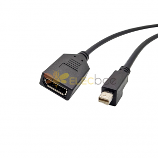 HDMI转Mini DisplayPort主动式带卡钩直式母转公转换0.5米连接线