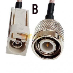 White Fakra B Female Plug to TNC Male Plug with Cable RG179 150CM