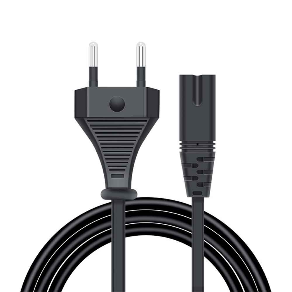 Cable de enchufe de estilo europeo de 1,5 m, estándar europeo VDE 2,5 A con cable de alimentación de ocho colas, adecuado para tomas de corriente europeas