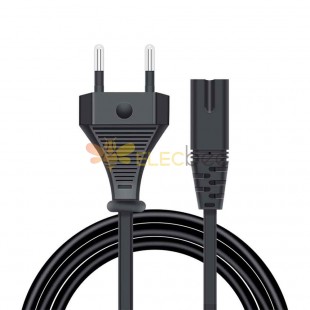 Cable de enchufe de estilo europeo de 1,5 m, estándar europeo VDE 2,5 A con cable de alimentación de ocho colas, adecuado para tomas de corriente europeas
