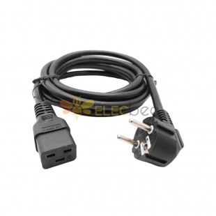 1.5² 2 pin European Standard Plug Cord - 16A Triple-Plug with Locking Euro Plug Tail