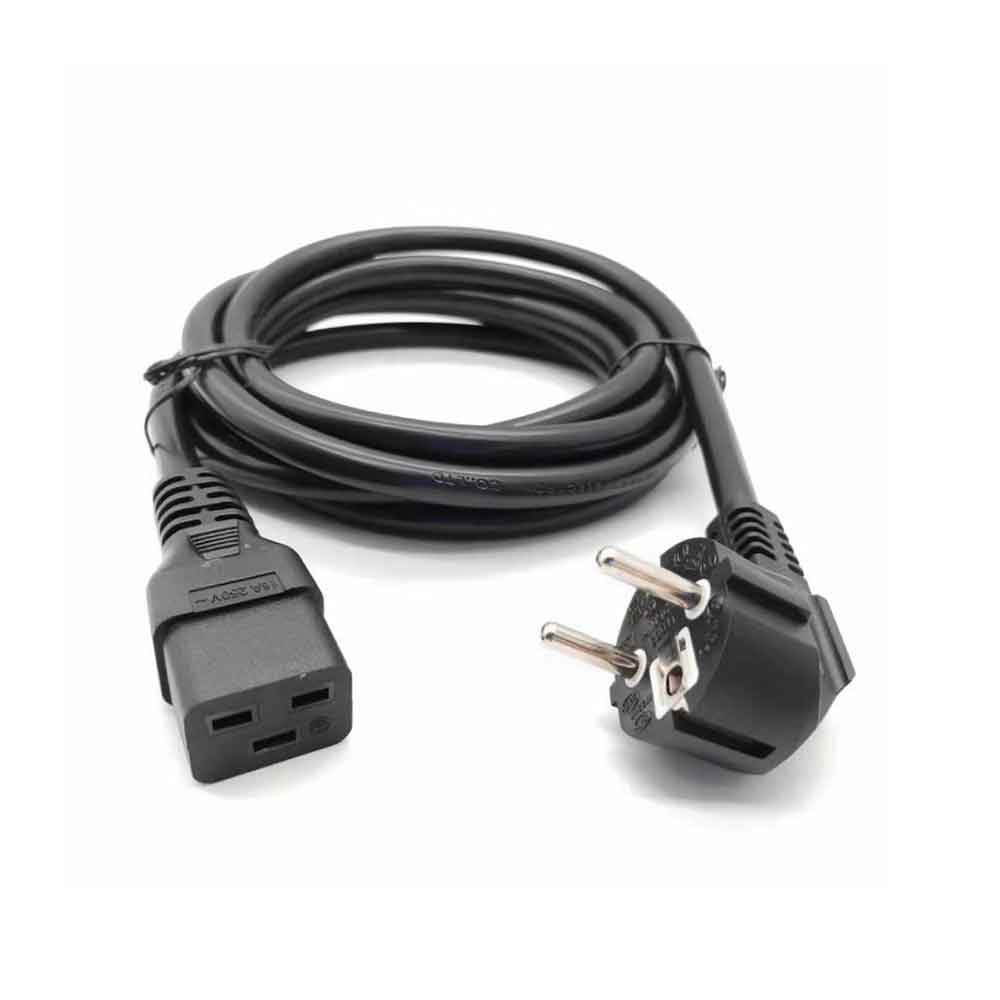 16A European Standard C19 to Russian Plug Power Cord - Reliable Electrical Connection
