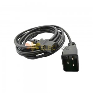 1² 2 pin Brand Tail Extension Cord - C13 to C14 Power Cord for South African Plugs