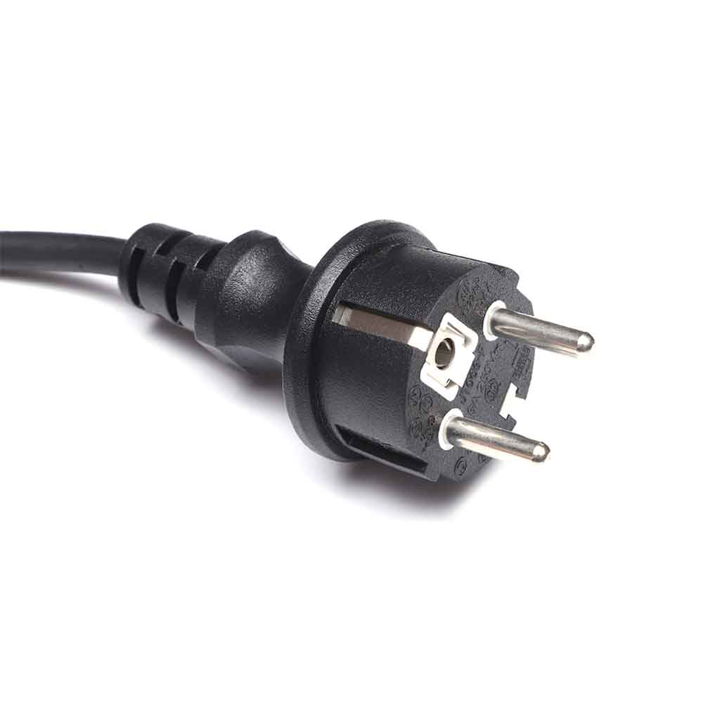 Cable de alimentación VDE estándar europeo de 2,5² y 2 pines: certificado CE e ideal para diversas aplicaciones