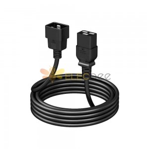 2,5² 2 pines VDE 1,5 m C19 a C20 Cable de alimentación de conversión totalmente de cobre - Cable de alimentación de PDU de servidor