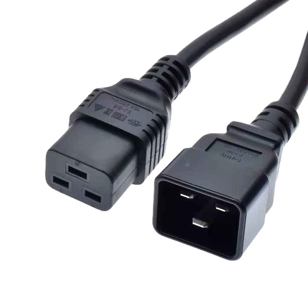 2.5² 2 pin VDE 1.5m C19 to C20 All-Copper Conversion Power Cord - Server PDU Power Cord