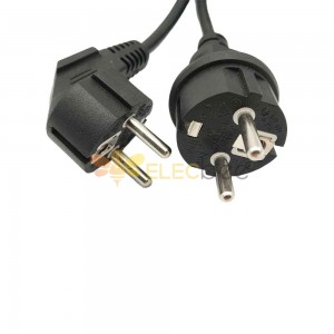 2 pin 2.5² Straight-Head European Standard Power Cord - 16A Waterproof Euro Plug, European-Style Extension Cord