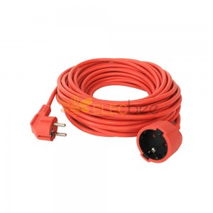 Cable de alimentación estándar europeo de cabeza recta, 2 pines, 2,5², enchufe europeo impermeable de 16 A, cable de extensión de estilo europeo