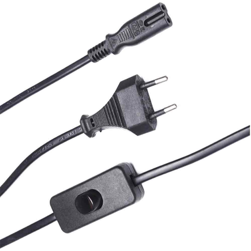 兩芯歐規VDE2.5A直頭電源線兩芯歐規電源插頭線八字管尾插頭