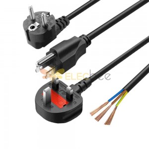 2 pin European Standard VDE C19/2.5² Male-Female Power Cord - 2.5² 2 pin C19/C10 Male-Female Cord