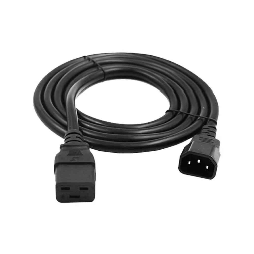 C20 Power Cord with UL-Listed 3 Pin US Plug Tail - UL Certified American Three-Prong Extension Cord