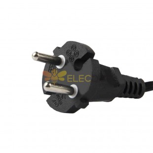 Cable de alimentación con enchufe de cabeza redonda europeo de 16 A - Cable de alimentación estándar europeo de dos clavijas Cable de extensión de cobre completo de 1,0²