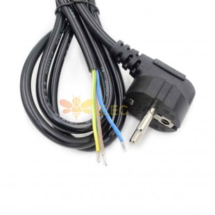 Cable de alimentación y interruptor de cabeza recta, estándar europeo, 2 pines, 0,5², 2,5A, cable de alimentación con interruptor 303