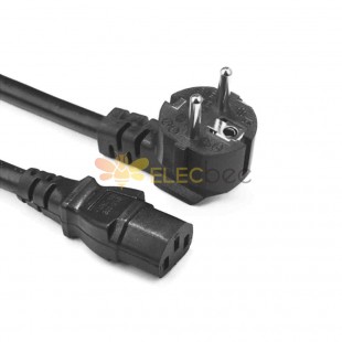 European Standard Bent-End Power Cord - Suitable for Computer Power Adapters