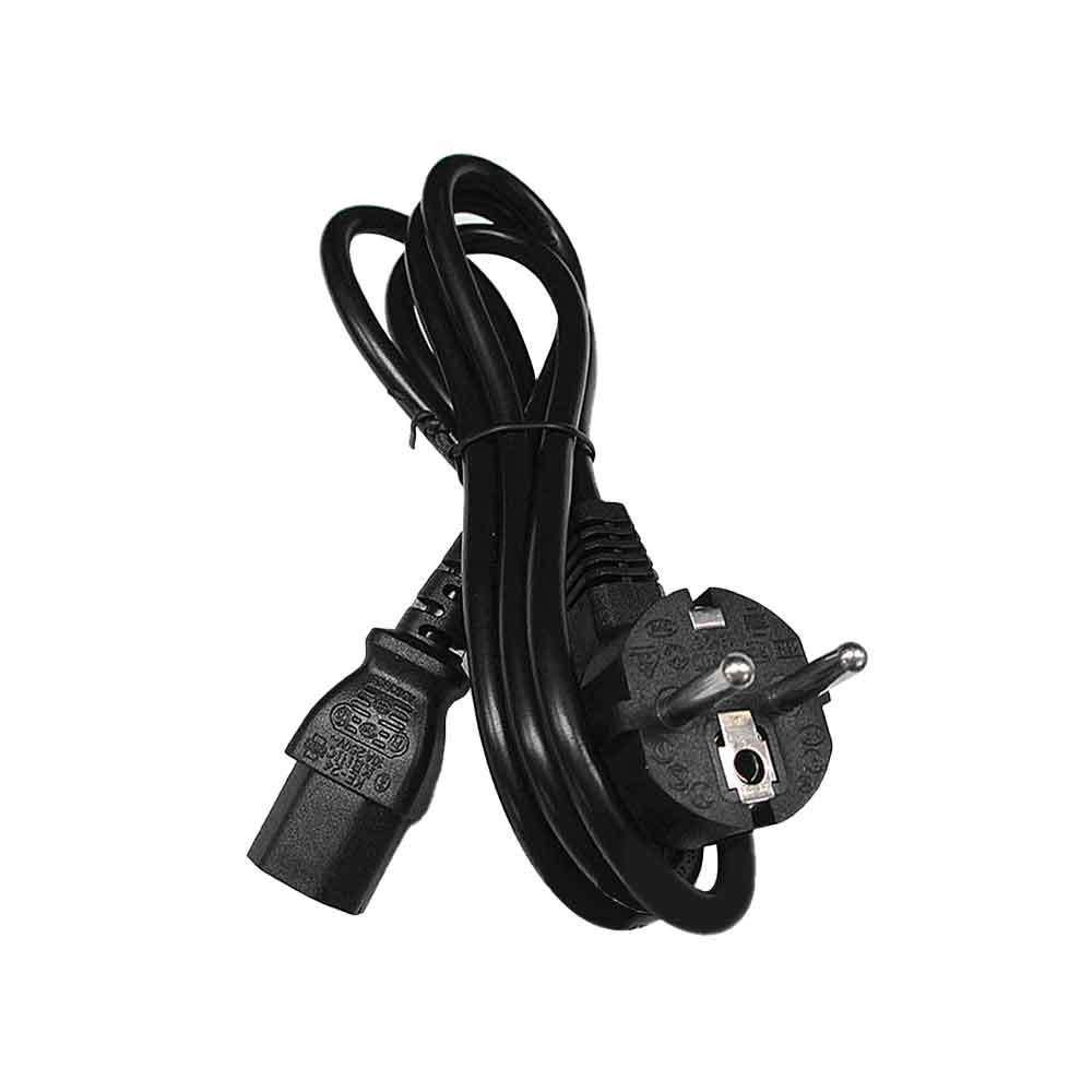 European Standard Bent-End Power Cord - Suitable for Computer Power Adapters