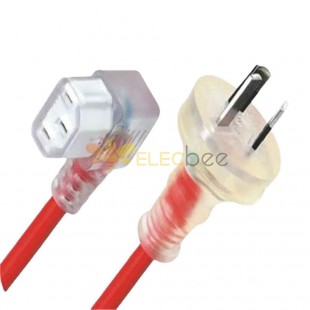 Avrupa Standardı VDE 2 pin C14 Güç Fişi Kablosu - 2 pin C14 Erkek-Dişi Kablo Beyaz