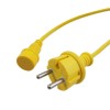 High-Power 16A European Standard 2.5² 3 Pin Straight-Head Power Cord with Euro Plug and German Extension