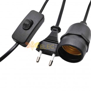 VDE歐規直頭電源線2.5A/250V開關電源插頭線燈頭電源線兩芯燈頭線