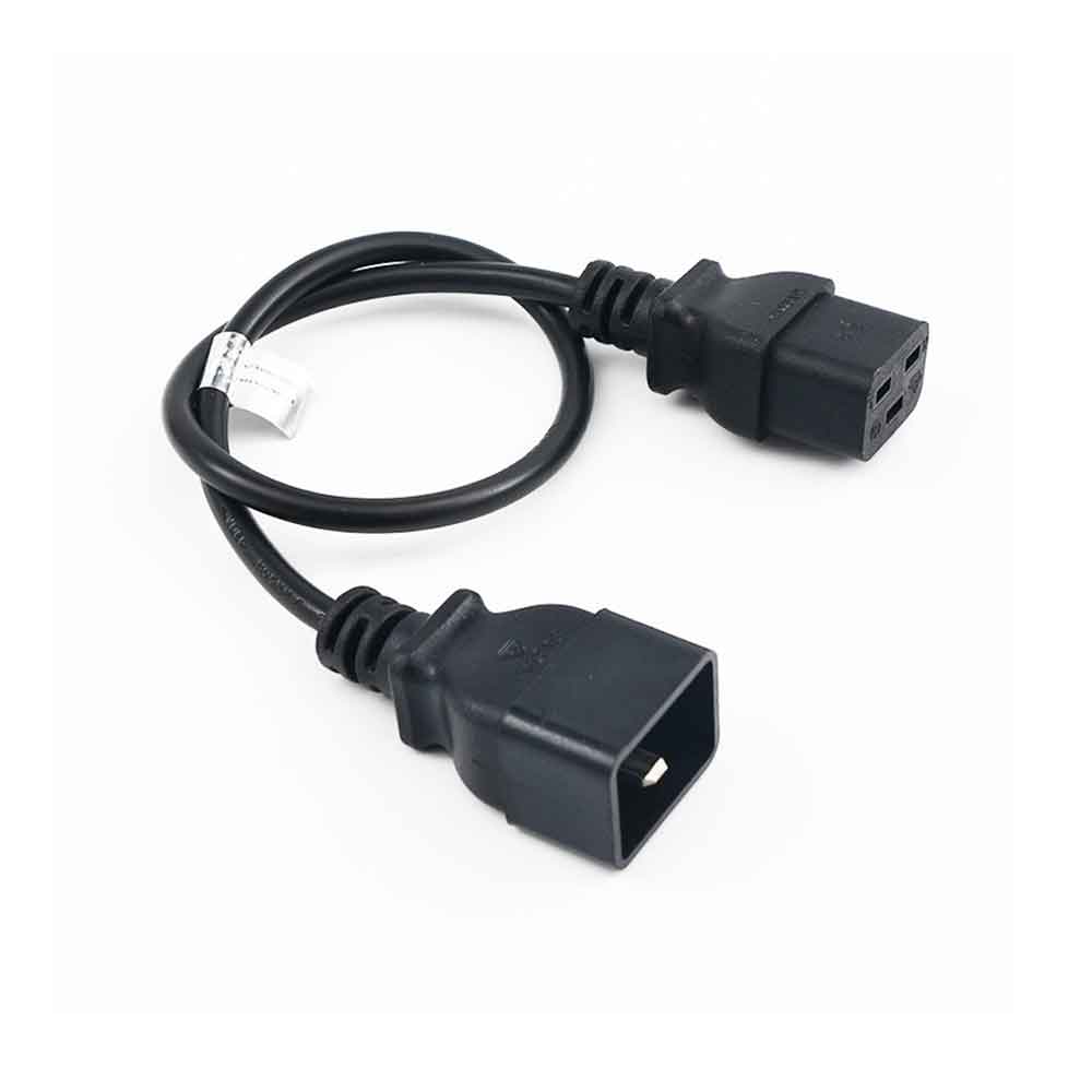 Three-Plug European Standard 16A Brand Tail C20 Extension Cord - Server Power Cord with Locking C19
