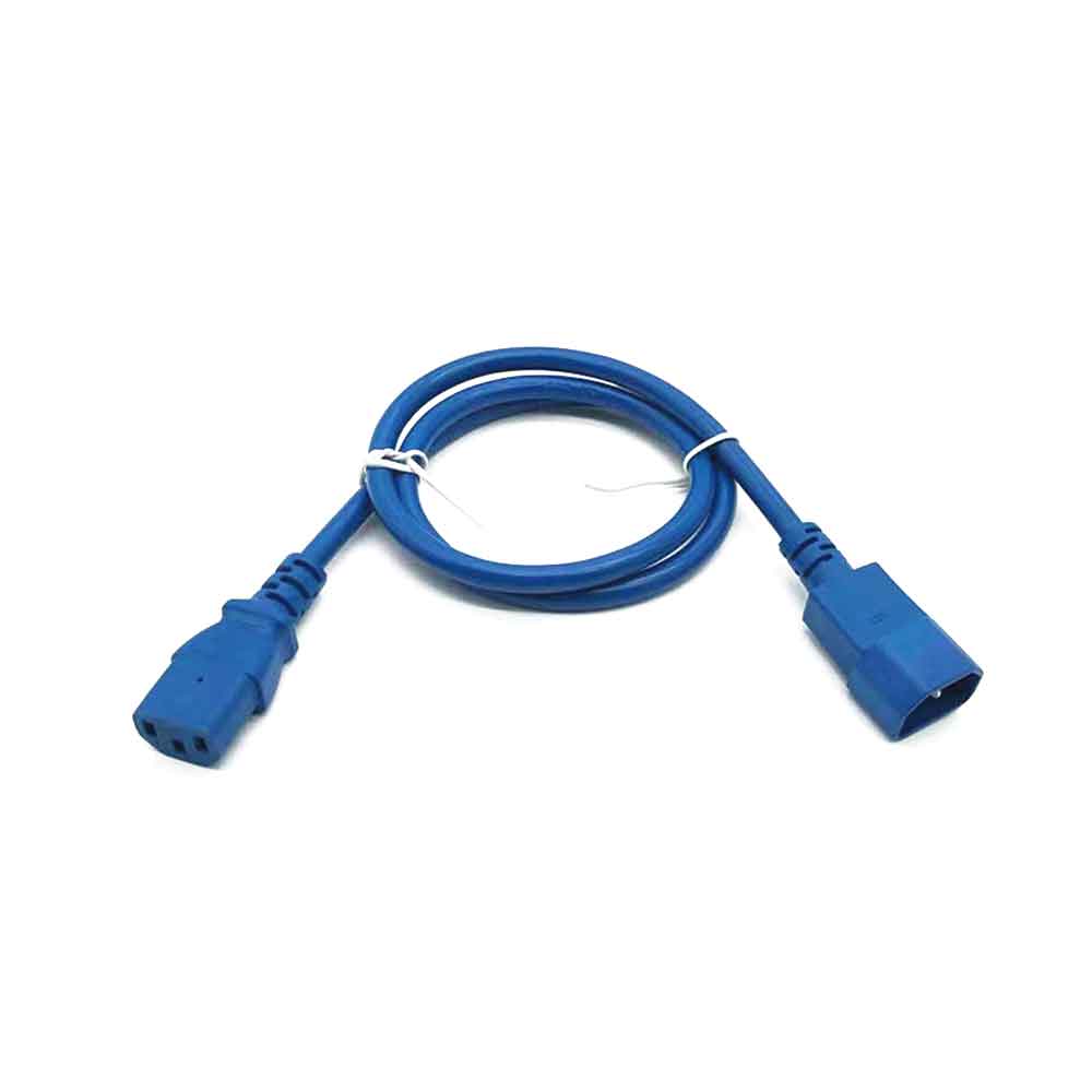 Versatile 2 pin European Standard C13 to C14 Power Cord - Suitable for Various IEC Connections