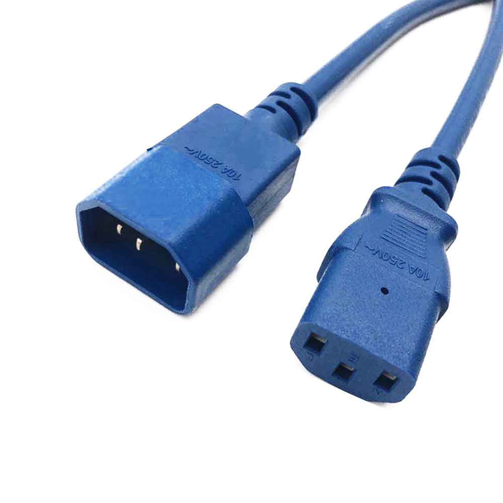 Cable de alimentación versátil de 2 pines estándar europeo C13 a C14: adecuado para varias conexiones IEC