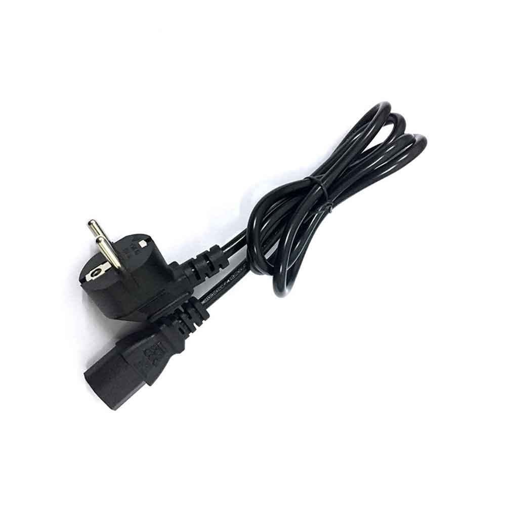 Versatile European Standard Triple-Plug VDE Power Cord, 16A French Plug and 90-Degree French Head