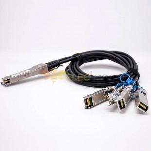 Cable de cobre pasivo de conexión directa DAC 100G QSFP28 a 4 SFP28 Longitud 0.5M