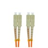 Câble optique de fibre 62.5/125 SC à SC Duplex OM1 Multimode Jumper Optical Patch Cord 3M