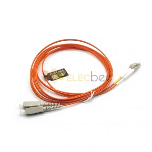 Cable de fibra óptica para CCTV Jumper 3M Simplex 62.5 125 Multimode OM1 LC to SC Fiber Patch Cable