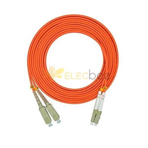 Cable de fibra óptica Multimodo LC a SC Duplex 62.5/125 OM1 Jumper Cable de parche óptico 3M