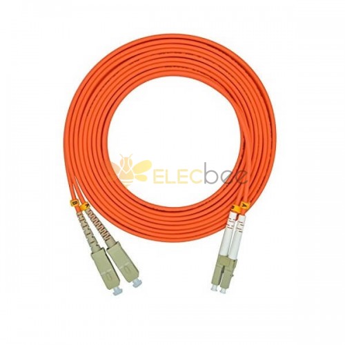 Fiber Optic Cable Multimode LC to SC Duplex 62.5/125 OM1 Jumper Optical Patch Cord 3M
