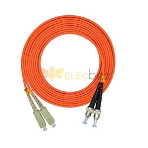 Câble optique de fibre en plein air SC à ST Duplex 62.5 125 OM1 Multimode Jumper Optical Patch Cord 3M