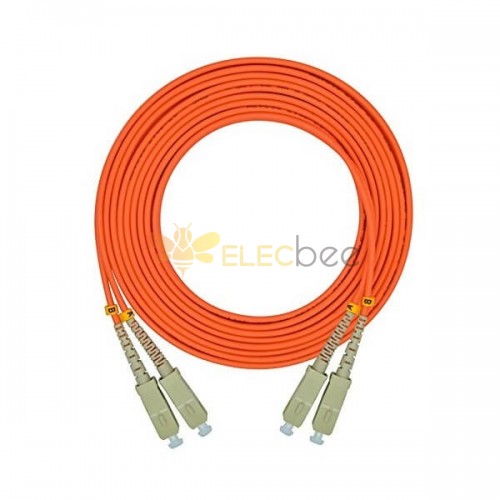4 Câble optique de fibre de base 3Meter SC à SC Duplex 50/125 m OM2 Multi-mode Jumper Optical Patch Cord