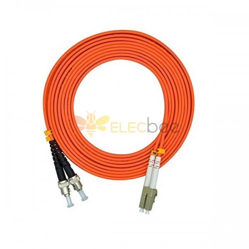 Best Fiber Optic Cables 3Meter LC to ST Duplex 50/125μm OM2 Multi-mode Jumper Optical Patch Cord PVC(Riser/OFNR）