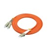 Conjunto de cable de fibra óptica 3Meter LC to SC Duplex 50/125om OM2 Multi-mode Jumper Optical Patch Cord