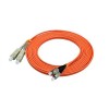 Comprimento do cabo de fibra óptica 3Meter SC a FC Duplex 50/125μm OM2 Cabo óptico multi-modo do remendo ótico da ligação