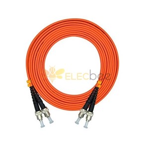 Fiber Optic Cable TV 3Meter ST para ST Duplex 50/125μm OM2 Multi-mode Jumper Optical Patch Cord PVC (Riser/OFNR)