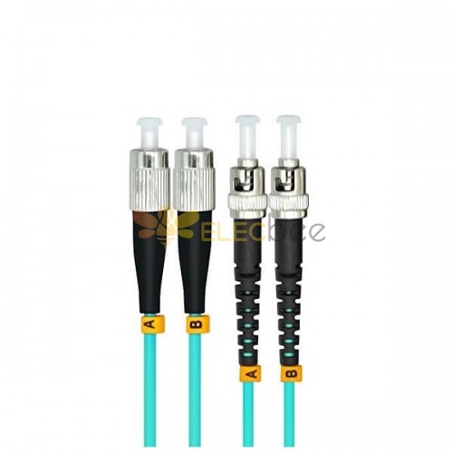 1 Core Fiber Optic Cable 3M FC a ST Duplex 50 125 10G OM3 Multimode
