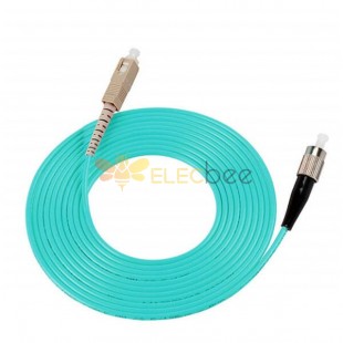 2MM Fiber Optic Cable Jumper 3M Simplex 50 125 Multimode 10GB OM3 SC to FC
