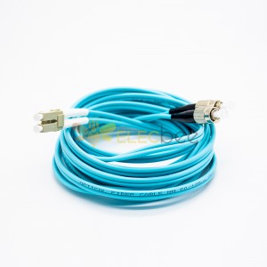 Comprar fibra óptica cabo 3M LC para FC Duplex 50 125 10G OM3 Multimode Jumper Optical Patch Cord